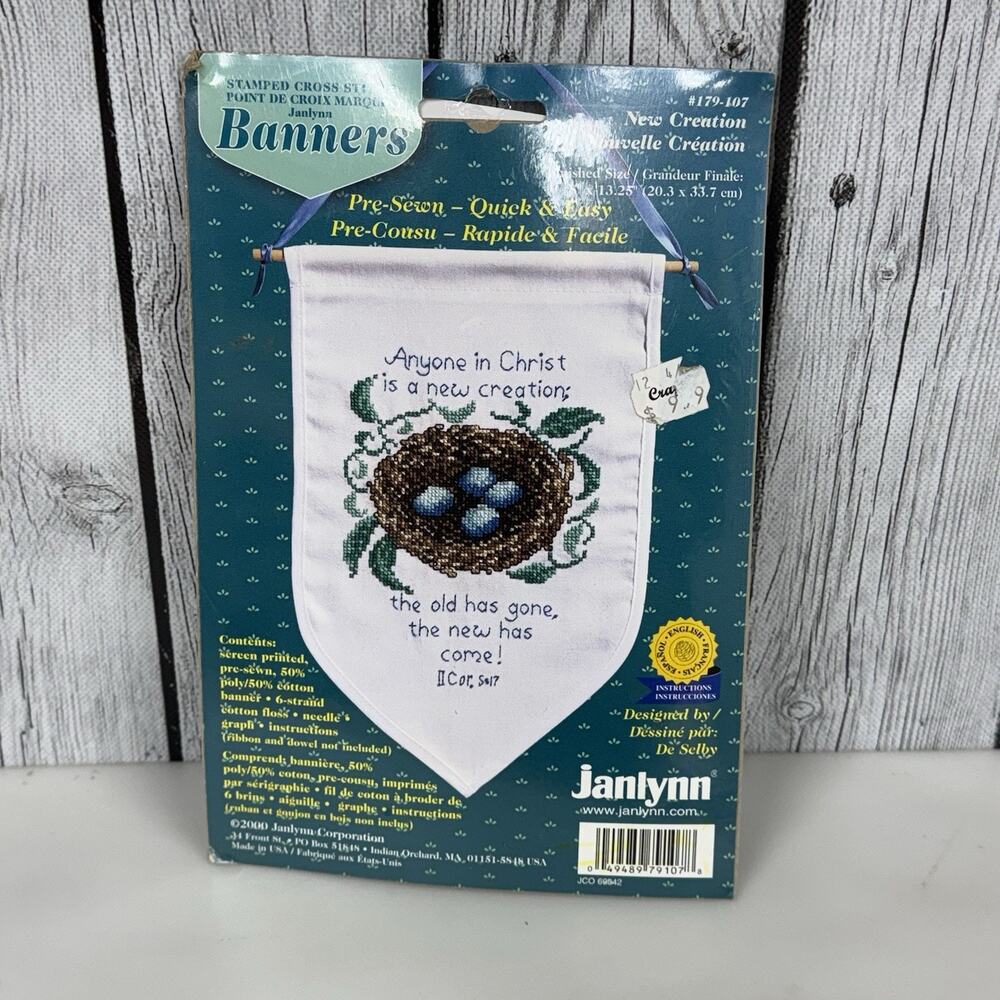 Janlynn New Creation Cross Stitch Banner